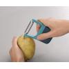 Joseph Joseph Duo Easy-Grip Julienne Peeler, Vegetable Kitchen Peeler and Potato-Eye Remover, Dark Opal(Julienne)