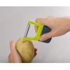 Joseph Joseph Duo Easy-Grip Julienne Peeler, Vegetable Kitchen Peeler and Potato-Eye Remover, Dark Opal(Straight)