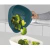 Joseph Joseph Duo Triangular Colander, Food Strainer with Vertical Handle and Easy-Pour Corners, Dark Opal