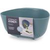 Joseph Joseph Duo Triangular Colander, Food Strainer with Vertical Handle and Easy-Pour Corners, Dark Opal