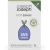 Joseph Joseph Eco IW9 Recycled Bin Liners, Kitchen/Bathroom Trash Bags, Tie Tape Drawstring, Extra Strong, 20-Pack, 10L/2.6 Gallons, Grey(1.3 gallons)