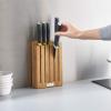 Joseph Joseph Elevate – 6-Piece Japanese Stainless-Steel Kitchen Knife Set with Slimline Bamboo Block