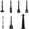 Joseph Joseph Elevate – Kitchen tools & gadgets Carousel 6-Piece Utensil Set with rotating stand, Ergonomic silicone handles, non stick head- Sage Green(Gray)