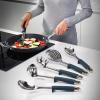 Joseph Joseph Elevate 100 Carousel Stainless Steel Kitchen Utensil Set with Rotating Storage Stand, 6-piece, Black