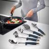 Joseph Joseph Elevate Carousel Nylon Kitchen Utensil Set with Rotating Storage Stand, 6-piece, Sky(Black)