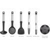 Joseph Joseph Elevate Fusion 3-Piece Silcone Kitchen Utensil Compact Stand, BPA Free, Heat Resistant, Non Stick Utensil Set, Weighted Stainless Steel Handles(5 utensils)