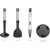 Joseph Joseph Elevate Fusion 3-Piece Silcone Kitchen Utensil Compact Stand, BPA Free, Heat Resistant, Non Stick Utensil Set, Weighted Stainless Steel Handles(3 utensils)