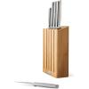 Joseph Joseph Elevate Knives SlimBlock Stainless Steel 7 Piece Kitchen Knife Block Set with ceramic sharpener – Black(Bamboo)