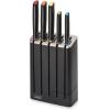 Joseph Joseph Elevate Knives SlimBlock Stainless Steel 7 Piece Kitchen Knife Block Set with ceramic sharpener – Black(Plastic)