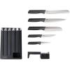 Joseph Joseph Elevate Knives SlimBlock Stainless Steel 7 Piece Kitchen Knife Block Set with ceramic sharpener – Black(Plastic)