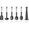 Joseph Joseph Elevate Silicone Solid Spoon, BPA Free, Heat Resistant Non Stick Kitchen Utensil, Weighted Stainless Steel Handle(Utensils Set)