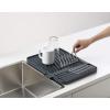 Joseph Joseph Flip-Up Drain Board with Foldable Dish Rack, One-size, Gray