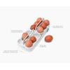 Joseph Joseph FridgeStore Egg Storage Caddy – Holds 12 Eggs, Easy-Access Handle and Wheels, BPA-Free Fridge Organizer(Egg Holder)