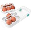 Joseph Joseph FridgeStore Egg Storage Caddy – Holds 12 Eggs, Easy-Access Handle and Wheels, BPA-Free Fridge Organizer(Egg Holder)