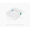 Joseph Joseph FridgeStore Egg Storage Caddy – Holds 12 Eggs, Easy-Access Handle and Wheels, BPA-Free Fridge Organizer(Large Caddy)