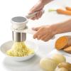 Joseph Joseph Helix Potato Ricer Masher Ergonomic Twist-Action Hand Manual Stainless Steel For Mashed Potato, Vegetable Purees, Stainless Steel, White(White)