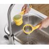 Joseph Joseph Helix Potato Ricer Masher Ergonomic Twist-Action Hand Manual Stainless Steel For Mashed Potato, Vegetable Purees, Stainless Steel, White(Yellow)