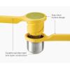 Joseph Joseph Helix Potato Ricer Masher Ergonomic Twist-Action Hand Manual Stainless Steel For Mashed Potato, Vegetable Purees, Stainless Steel, White(Yellow)