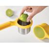 Joseph Joseph Helix Potato Ricer Masher Ergonomic Twist-Action Hand Manual Stainless Steel For Mashed Potato, Vegetable Purees, Stainless Steel, White(Yellow)