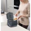 Joseph Joseph Intelligent Waste Compost Bin Food Waste Caddy with Odor Filter and Ventilation, 1 gallon / 4 liters, Graphite(Graphite)
