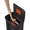 Joseph Joseph Intelligent Waste Titan Trash Can Compactor with Odor Filter, Compacts up to 3X Trash, 30L/7.9 Gallons, Black(Black)