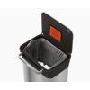 Joseph Joseph Intelligent Waste Titan Trash Can Compactor with Odor Filter, Compacts up to 3X Trash, 30L/7.9 Gallons, Black(Stainless Steel)