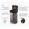 Joseph Joseph Intelligent Waste Titan Trash Can Compactor with Odor Filter, Compacts up to 3X Trash, 30L/7.9 Gallons, Black(Stainless Steel)