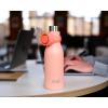 Joseph Joseph Loop™ Vacuum Insulated Water Bottle 500 ml (17 fl. oz) – Brushed/Anthracite(Coral)