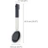 Joseph Joseph Nest Fusion Compact Wok Silicone Turner, Silicone Spoon and Wire Skimmer Set, One Size, Black, 3-Piece