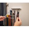 Joseph Joseph Orderly Belt, Tie & Scarf Hanging Rail, Closet Wardrobe Accessory Organizer, 4 Rails Rack Storage, 2 Belt Hooks(Belt  Tie  Scarf Rail)