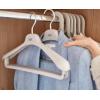 Joseph Joseph Orderly Set of 2 Easy-Grip Pant Hangers, One Clip Design, for Pants and Skirts with Heavy-Duty Rotating Hook(Suit & Coat)