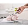 Joseph Joseph PowerGrip Kitchen Shears Scissors with Thumb Grip and Herb Stripper Separates for Cleaning Japanese Stainless-Steel, White/Green