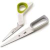 Joseph Joseph PowerGrip Kitchen Shears Scissors with Thumb Grip and Herb Stripper Separates for Cleaning Japanese Stainless-Steel, White/Green