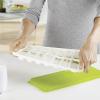 Joseph Joseph QuickSnap Ice Cube Tray with Cover Lid Easy-Release No-Spill Stackable Odor-Free Dishwasher Safe, Green(White/Green)