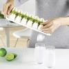 Joseph Joseph QuickSnap Ice Cube Tray with Cover Lid Easy-Release No-Spill Stackable Odor-Free Dishwasher Safe, Green(White/Green)