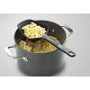 Joseph Joseph Scoop Plus Colander, Spoon Drainer/Strainer, Scoop, Drain and Serve, heat resistant up to 200°C (392°F), Dishwasher safe, Large, Black(Black)