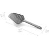 Joseph Joseph Scoop Plus Colander, Spoon Drainer/Strainer, Scoop, Drain and Serve, heat resistant up to 200°C (392°F), Dishwasher safe, Large, Black(Black)