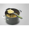 Joseph Joseph Scoop Plus Colander, Spoon Drainer/Strainer, Scoop, Drain and Serve, heat resistant up to 200°C (392°F), Dishwasher safe, Large, Black(Gray/Green)