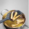 Joseph Joseph Scoop Plus Colander, Spoon Drainer/Strainer, Scoop, Drain and Serve, heat resistant up to 200°C (392°F), Dishwasher safe, Large, Black(Gray/Green)