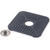 Joseph Joseph SinkShield Sink Saver Mat with Removable Draining Plug, Non-Slip, Quick Drainage, Large, Anthracite(Regular)