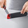 Joseph Joseph Slice & Sharpen 6″ Chef’s Knive and 3.5″ Paring Knife with Sharpening Protective Sheaths, Black