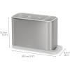 Joseph Joseph Surface Kitchen Sink Silverware Drainer, Utensil Cutlery and Kitchen Gadgets Holder with Draining Base, Stainless Steel, Gray