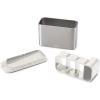 Joseph Joseph Surface Kitchen Sink Silverware Drainer, Utensil Cutlery and Kitchen Gadgets Holder with Draining Base, Stainless Steel, Gray