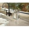 Joseph Joseph Surface Kitchen Sink Silverware Drainer, Utensil Cutlery and Kitchen Gadgets Holder with Draining Base, Stainless Steel, Gray