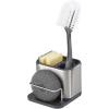 Joseph Joseph Surface Sink Caddy Stainless Steel Sponge Holder Organizer Tidy Drains Water for Kitchen, Small, Silver(Sink Caddy – Small)