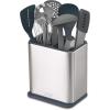 Joseph Joseph Surface Sink Caddy Stainless Steel Sponge Holder Organizer Tidy Drains Water for Kitchen, Small, Silver(Utensil Pot)