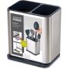 Joseph Joseph Surface Sink Caddy Stainless Steel Sponge Holder Organizer Tidy Drains Water for Kitchen, Small, Silver(Utensil Pot)