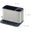 Joseph Joseph Surface Stainless Steel Caddy Sink Area Organizer and Sponge Holder, Stone(Gray)