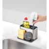 Joseph Joseph Surface Stainless Steel Caddy Sink Area Organizer and Sponge Holder, Stone(Gray)