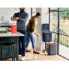 Joseph Joseph Totem Max 60 Liter/15.85 Gallon Waste Separation and Recycling Kitchen Trash Can with Odor Filter and Removable Compost Food Waste Caddy, Black(Graphite)